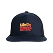 Custom Embroidery 5 Panel Flat Brim Mesh Trucker Cap | https://www.bestnamebadges.com