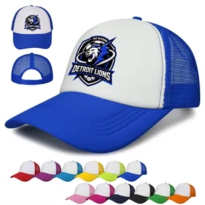 5 Panel Two Tone Mesh Back Trucker Cap