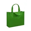 Foldable Non Woven Shopping Bag W/ Snap Flap | https://www.bestnamebadges.com