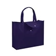 Foldable Non Woven Shopping Bag W/ Snap Flap | https://www.bestnamebadges.com