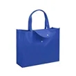 Foldable Non Woven Shopping Bag W/ Snap Flap | https://www.bestnamebadges.com