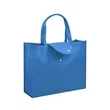 Foldable Non Woven Shopping Bag W/ Snap Flap | https://www.bestnamebadges.com