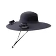 Wide Brim Bucket Hat With Fans Solar Power | https://www.bestnamebadges.com