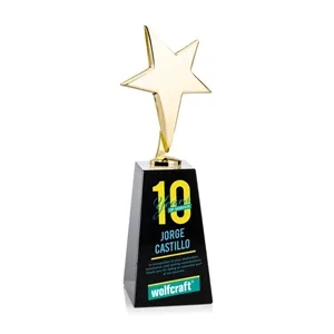 Tuscany Gold Star VividPrint™ Award on Novita Base - Black