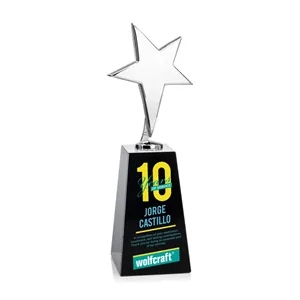 Tuscany Chrome Star VividPrint™ Award on Novita Base - Black