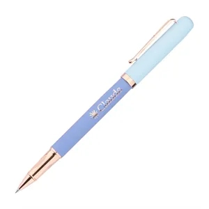 Goldfinch Dual Toned Rollerball Pen w/Rose Accents