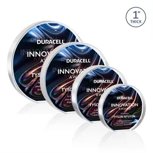 Narita Circle VividPrint™ Double Sided Award - Clear