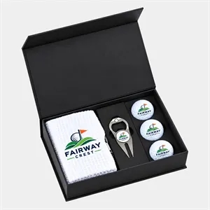 TiTUS® Golf Gift Set with Towel, 3 Balls & Divot Tool