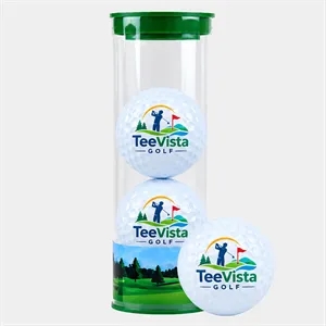 TiTUS® 3 Golf Ball Gift Set in Clear Plastic Tube