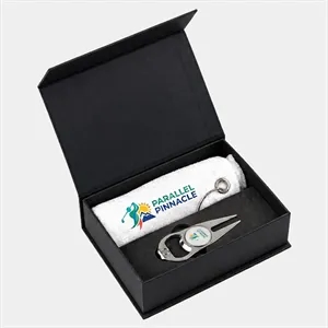 TiTUS® Divot Tool & Microfiber Golf Towel Gift Set