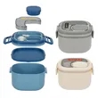 Gourmet Microwaveable Lunch Box with Utensils | https://www.bestnamebadges.com