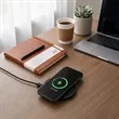 Executive Gift Set - Leather Journal, Pen & Wireless Charger | https://www.bestnamebadges.com