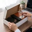 Executive Gift Set - Leather Journal, Pen & Wireless Charger | https://www.bestnamebadges.com