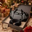 Custom Travel Gift Set - 21" Weekender Duffle & Neck Pillow | https://www.bestnamebadges.com