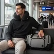 Custom Travel Gift Set - 21" Weekender Duffle & Neck Pillow | https://www.bestnamebadges.com