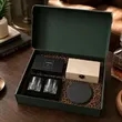 Whiskey Gift Set - Rocks Glasses, Slate Coasters & Wood Box  | https://www.bestnamebadges.com
