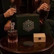 Whiskey Gift Set - Rocks Glasses, Slate Coasters & Wood Box  | https://www.bestnamebadges.com