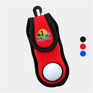 TiTUS® Golf Ball & Tee Set in Neoprene Carabiner Pouch