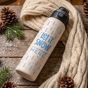 28 oz. Stainless Steel 2-in-1 Spout & Straw Water Bottle
