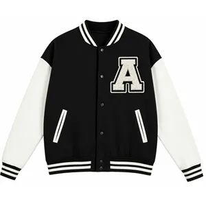 Unisex Casual Varsity Sweatshirt Jacket