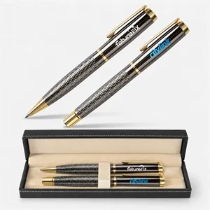 TiTUS® Golden Luxury Ballpoint & Rollerball Duo Gift Box