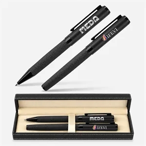 TiTUS® Dimond Pattern Ballpoint & Rollerball Duo Gift Box
