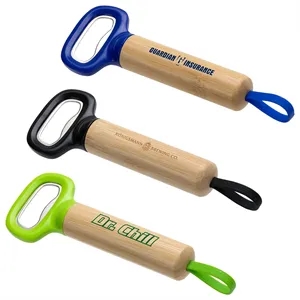 Pop Top Bamboo Bottle Opener