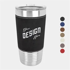 20 oz Polar Camel® Stainless Insulated Leather Grip Tumbler