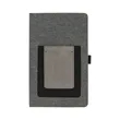 Gray Leatherette Journal with Cell/Card Slot | https://www.bestnamebadges.com
