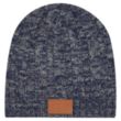 Knit Beanie With Leather Tag | https://www.bestnamebadges.com