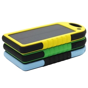 Outdoor solar phone charger with carabiner