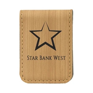 Bamboo Leatherette Money Clip