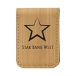 Bamboo Leatherette Money Clip | https://www.bestnamebadges.com