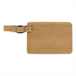 Bamboo Leatherette Luggage Tag | https://www.bestnamebadges.com