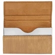 Laserable Bamboo Leatherette Business Card Holder | https://www.bestnamebadges.com