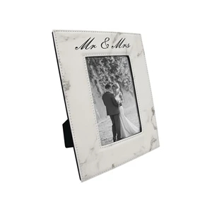 4" x 6" Marble Leatherette Photo Frame