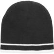 Acrylic Knit embroidered beanies w/ Double stripe | https://www.bestnamebadges.com