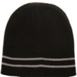 Acrylic Solid Color Beanie w/ Knit stripe | https://www.bestnamebadges.com