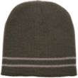 Acrylic Solid Color Beanie w/ Knit stripe | https://www.bestnamebadges.com