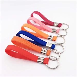 Silicone wristband keychain