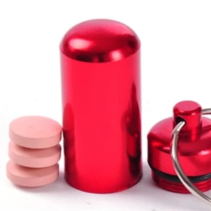 Aluminum Pill Bottle W/ Keychain