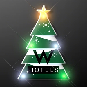 Blinky LED Christmas Tree Pin