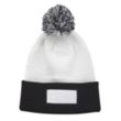 Fuji Two-Tone Patch Pompom Beanies | https://www.bestnamebadges.com