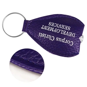 LED PU Leather Keychain