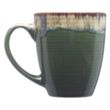 Glossy Ceramic Coffee Mug w/ Drip Glaze Rim | https://www.bestnamebadges.com