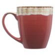 Glossy Ceramic Coffee Mug w/ Drip Glaze Rim | https://www.bestnamebadges.com