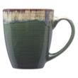 Glossy Ceramic Coffee Mug w/ Drip Glaze Rim | https://www.bestnamebadges.com