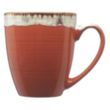 Glossy Ceramic Coffee Mug w/ Drip Glaze Rim | https://www.bestnamebadges.com