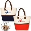 Eco-Friendly Beach Shopping Jute Tote Bag W/ Zipper | https://www.bestnamebadges.com