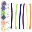 Silicone Reusable Straw w/ Travel Carrying Case & Keyring | https://www.bestnamebadges.com